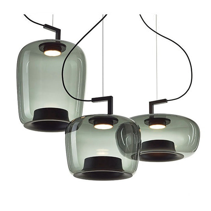 Lampe pendentif en verre de style nordique
