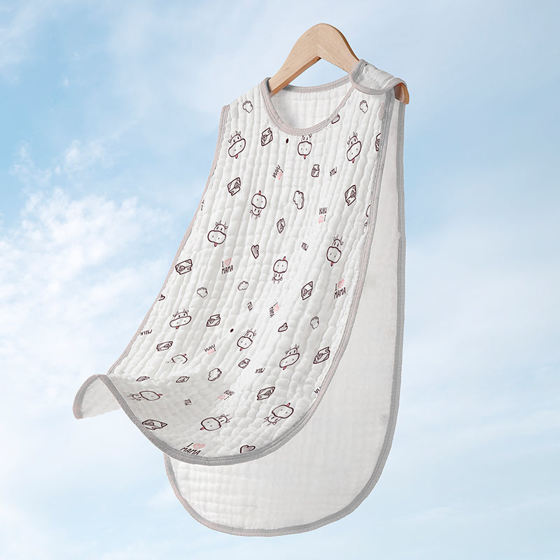 Cotton Gauze Sleeveless Vest Newborn Sac de couchage pour enfants