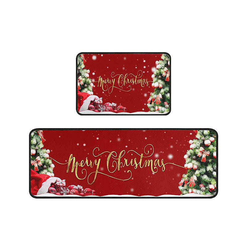 Tapis de porte décoratif de Noël festive