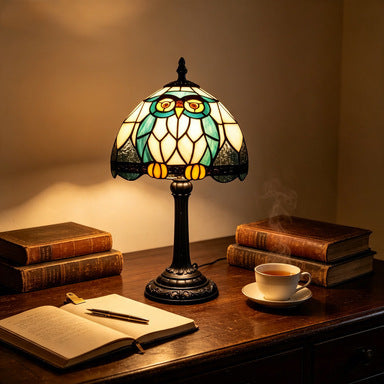 Lampe de table en résine peinte à la main