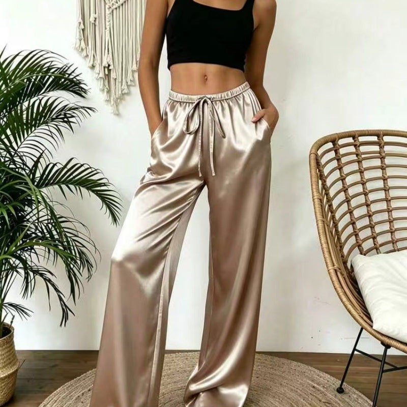 Pantalon féminin extensible en acétate stretch