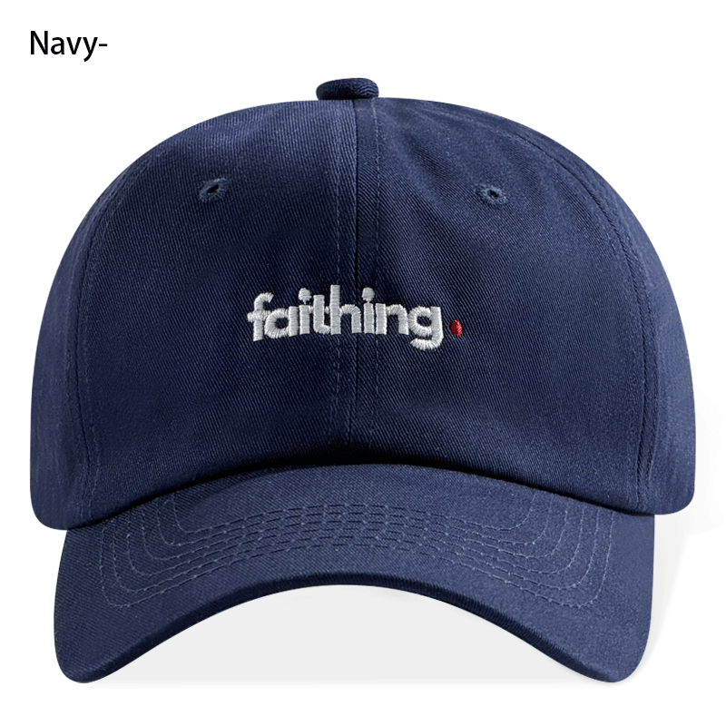 Religieux Christian Lettre Fidèle Broderie Noir Vintage Casual Unisex Casquette de baseball