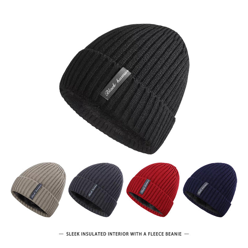 Chapeau chaud en cas de froid, doublé de molleton d'hiver pour hommes