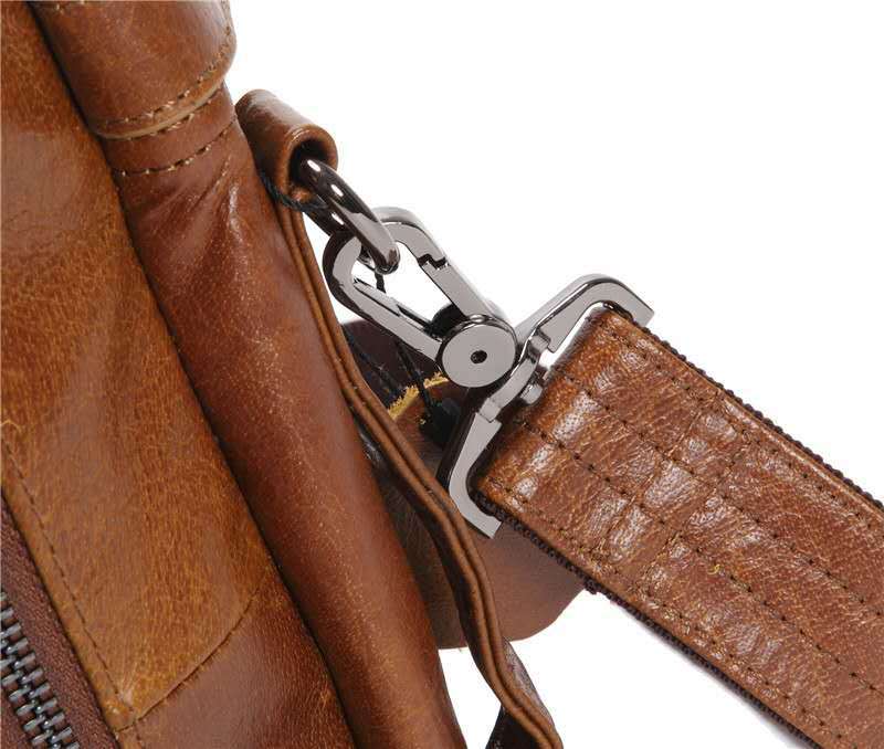 Sac en cuir importé de première couche multifonctionnel homme