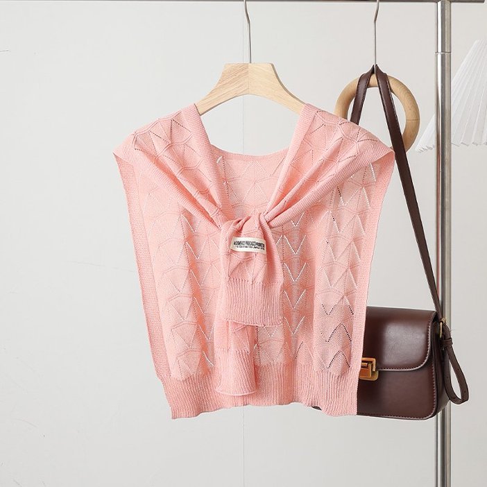 Châle chaud rayé tricoté pour vêtements de dessus