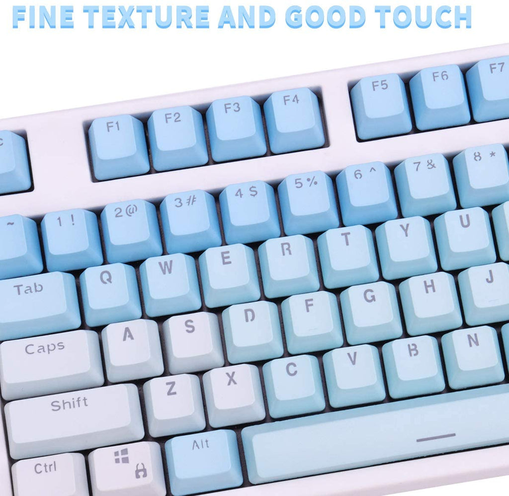 Pénétration de mots Dyed Keycap 104PBT Matériau translucide
