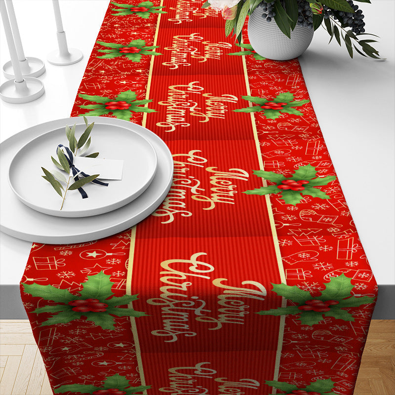 Table de Noël Runner Linge de restaurant isolé nappe
