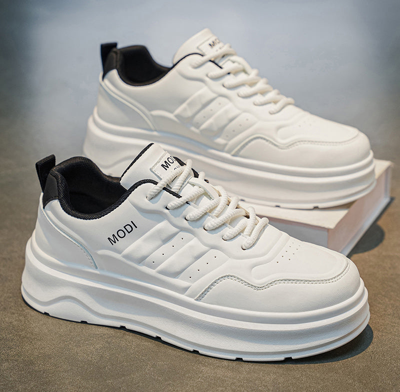 Chaussures de Patinage en Cuir Blanc Versatile Summer Premium pour Homme