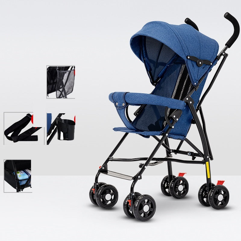 Assieds-toi et couche-toi Bébé Portable Pliant Simple Trolley