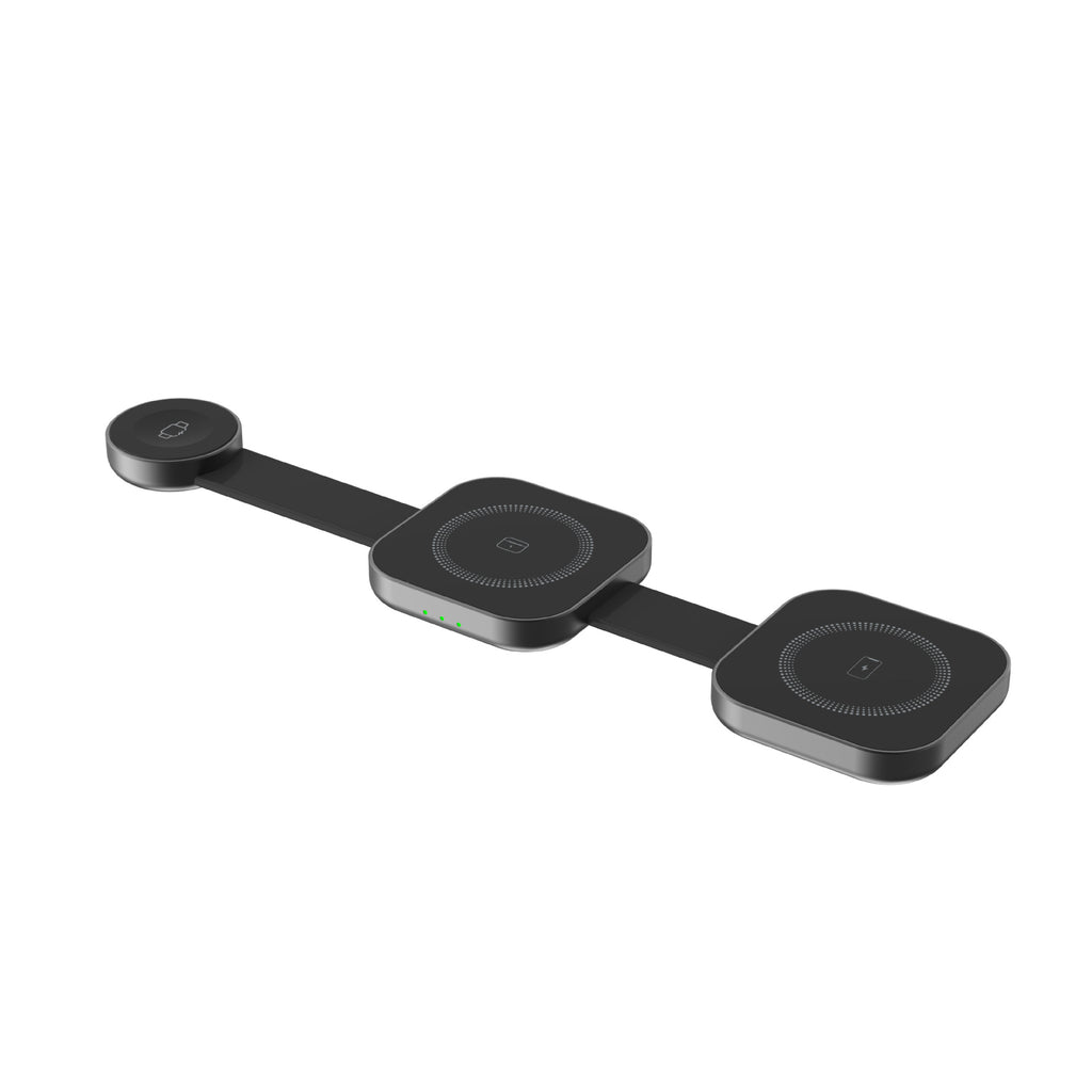 Compact and convenient magnetic 3-in-1 wireless charger