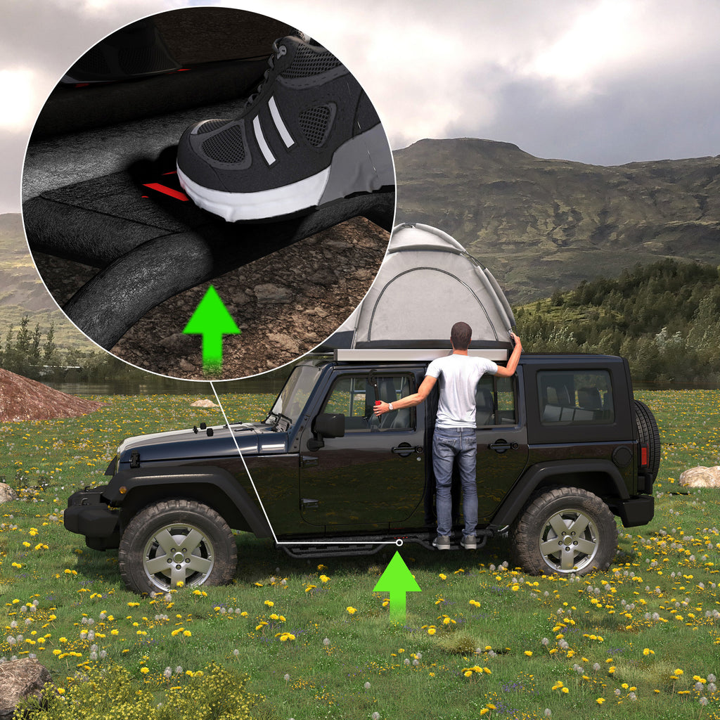Barres des marches de descente pour 07-18 Jeep Wrangler JK Unlimited 4 Door