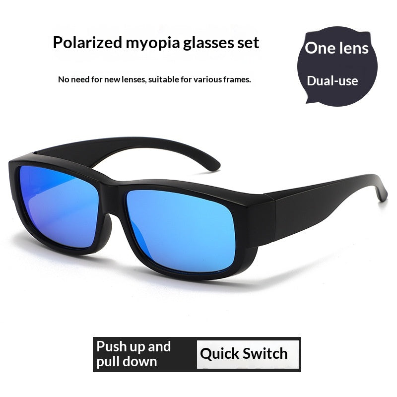 Lunettes de soleil TR90 dans le style européen et américain à double usage pour jour et nuit vent- et sable-r