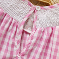 Robe de Saint Valentin pour bébé fille rose avec broderie cardiaque