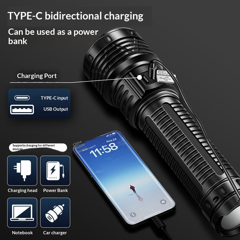 Lampe de poche d'urgence rechargeable pour usage domestique