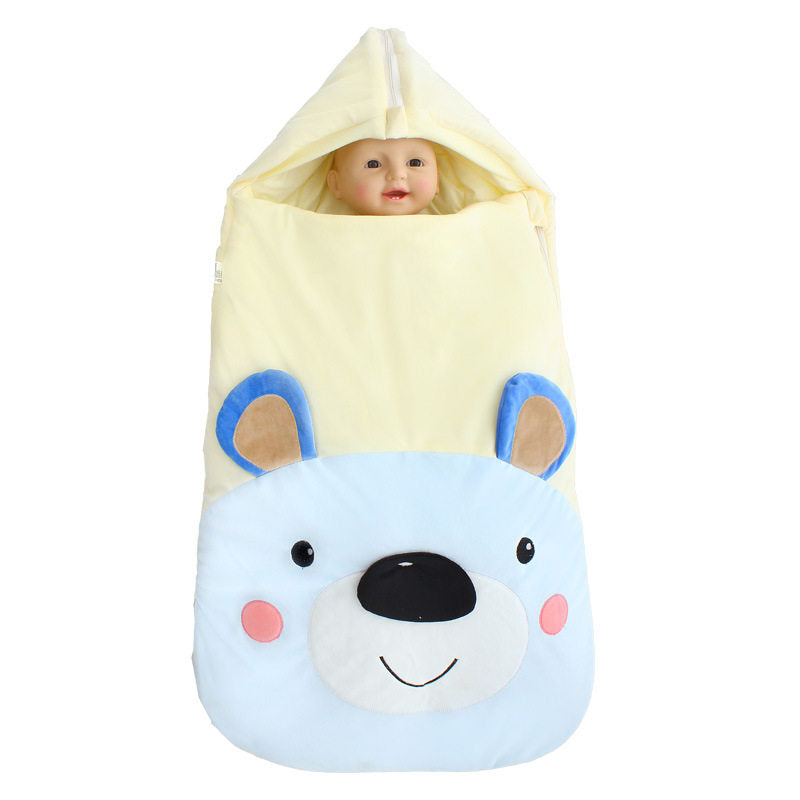 Embrassant automne et hiver épais bébé anti-kick couverture pour sortir sac de couchage