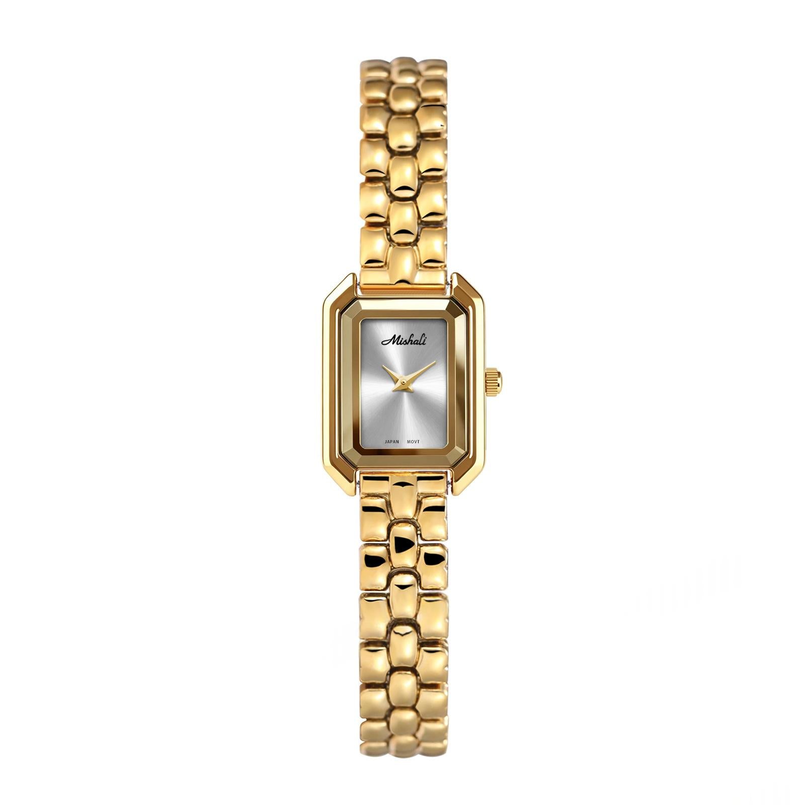 Montre carrée cnspirée avec une bande en acier
