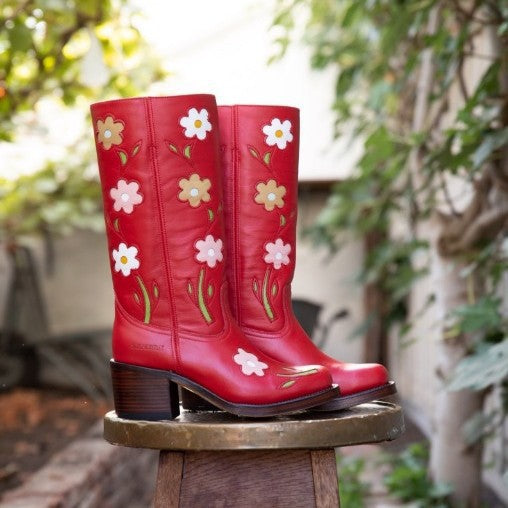Bottes de denim élégantes à talons hauts