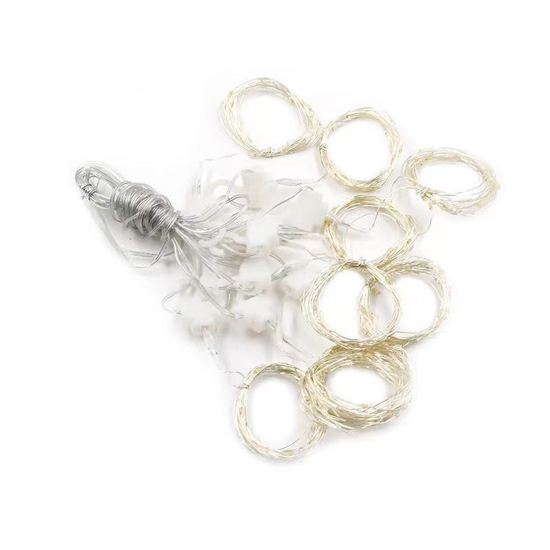 Rideau lumières à cordes pour les mariages de Noël et décoration de chambre avec crochets