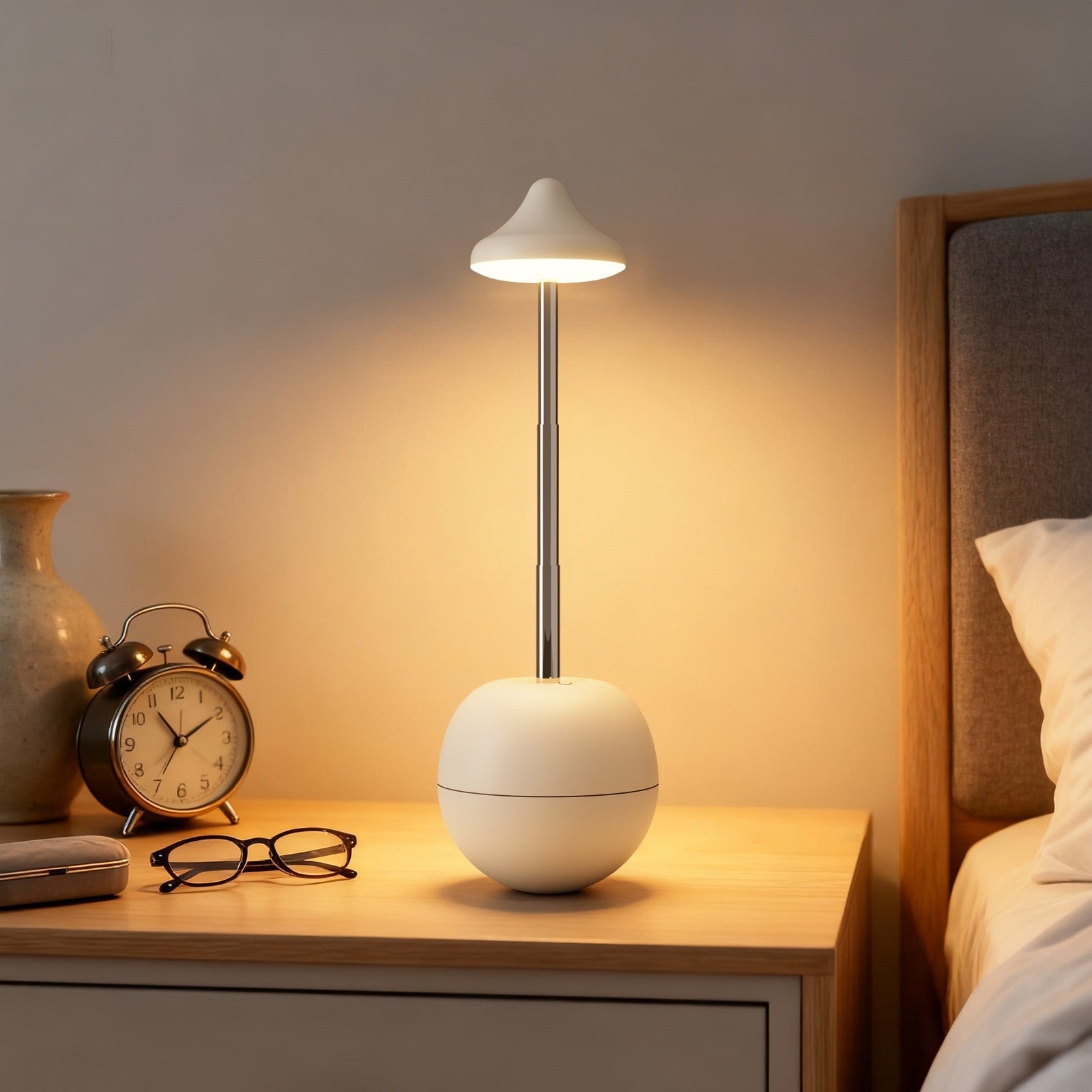 LED lumière de nuit rechargeable de table décorative lampe de bureau de chambre à coucher télécommande