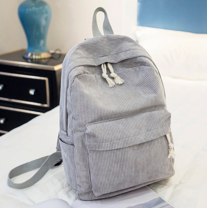 Tissu Velour personnalisable Sac à dos de grande capacité