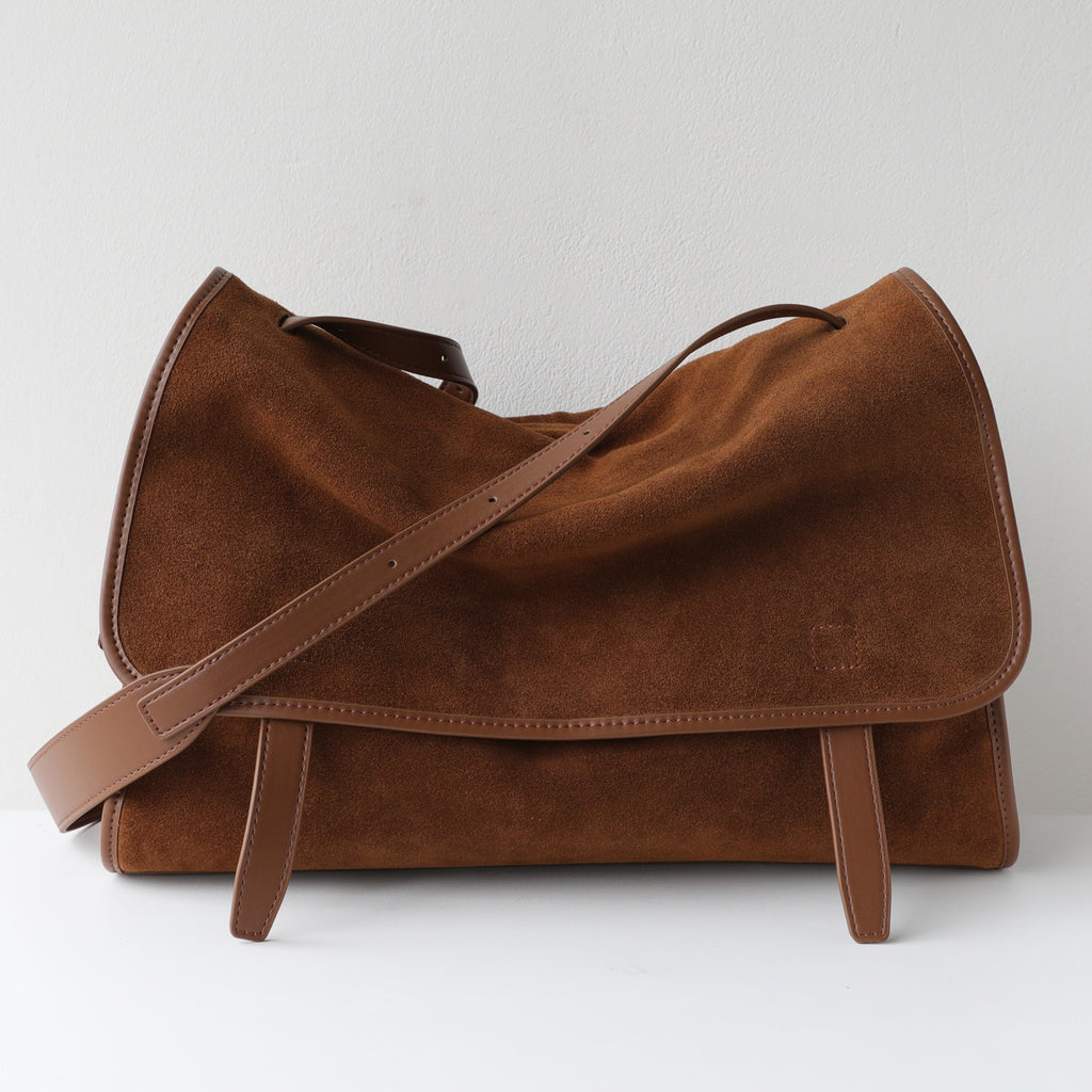 Sac de messager en cuir mat de grande capacité
