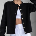 Autumn and Winter Long-Sleeved Single-Breasted Cardigan Européen Et américain Pure