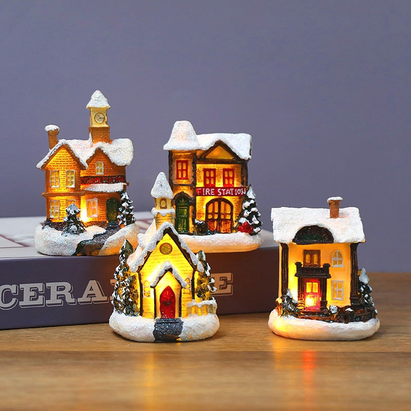 Maison de neige Maison fenêtre Décoration de Noël