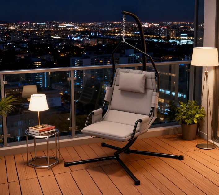 Chaise pivotante suspendue