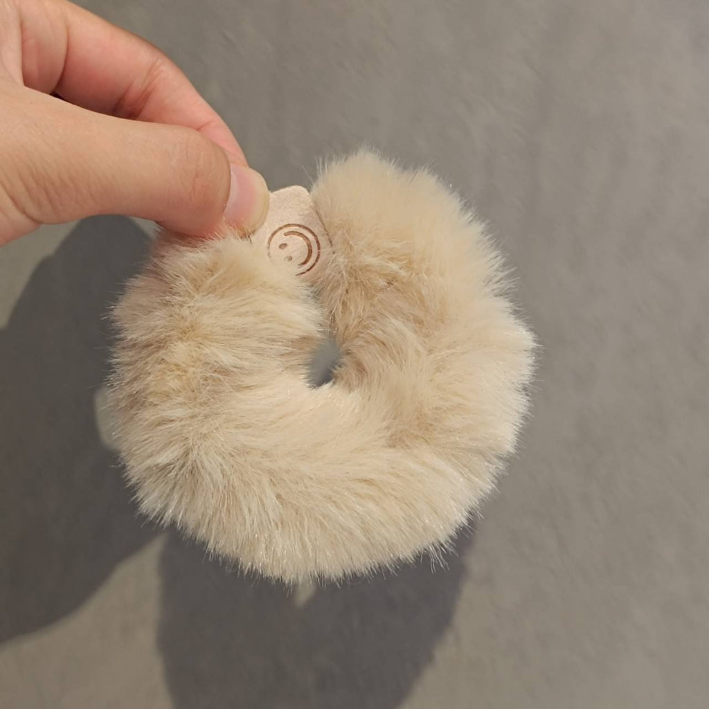 Automne et hiver doux en peluche glutineuse bague de cheveux épais