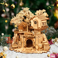 Puzzle en bois 3DTree House Artisanat fait main Kits de modèle d'assemblage Décoration créative Birthda