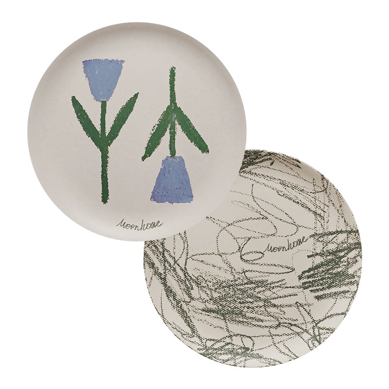Artist Bamboo Fibre Diner Plate Picnic Camping