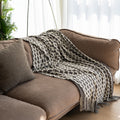 Couverture Kaki Knitted Blanket Air conditionné Couverture Casual Salle de modèle Couverture Canapé