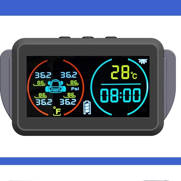 TPMS Moniteur de pression des pneus temps et température