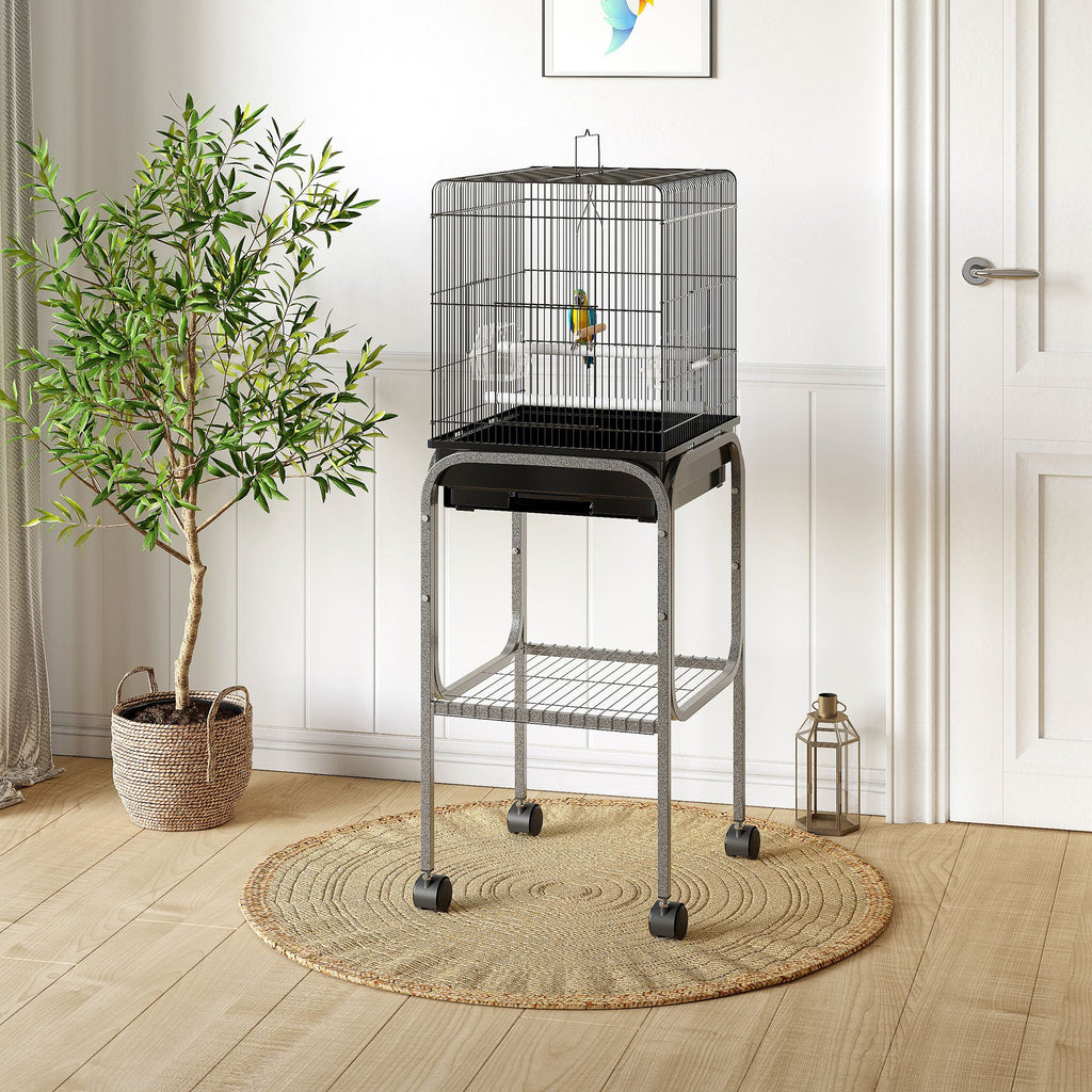 Cage d'oiseau intérieur en métal de 45 pouces