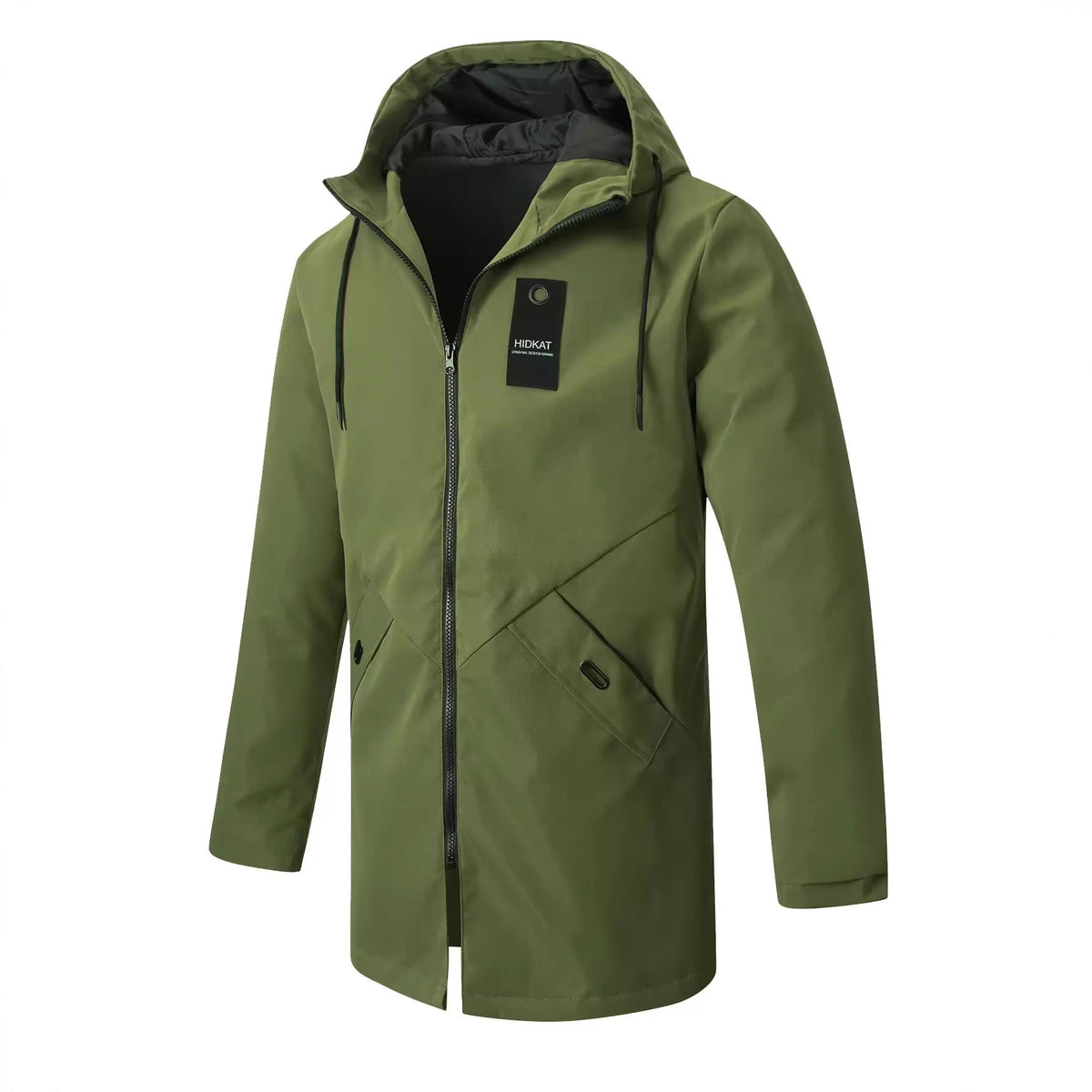 Mi-longueur Homme Hooted Casual Workwear Shell Jacket Windproof Jacket