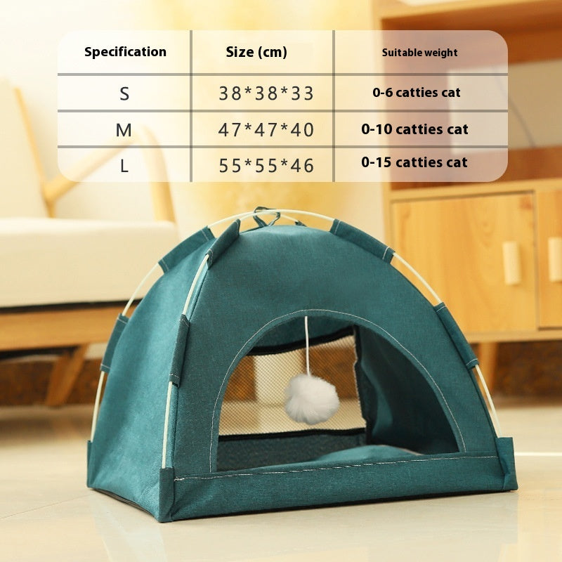 Cathouse Doghouse Respirant Tent Nest Intérieur Extérieur Chambre universelle pour animaux de compagnie