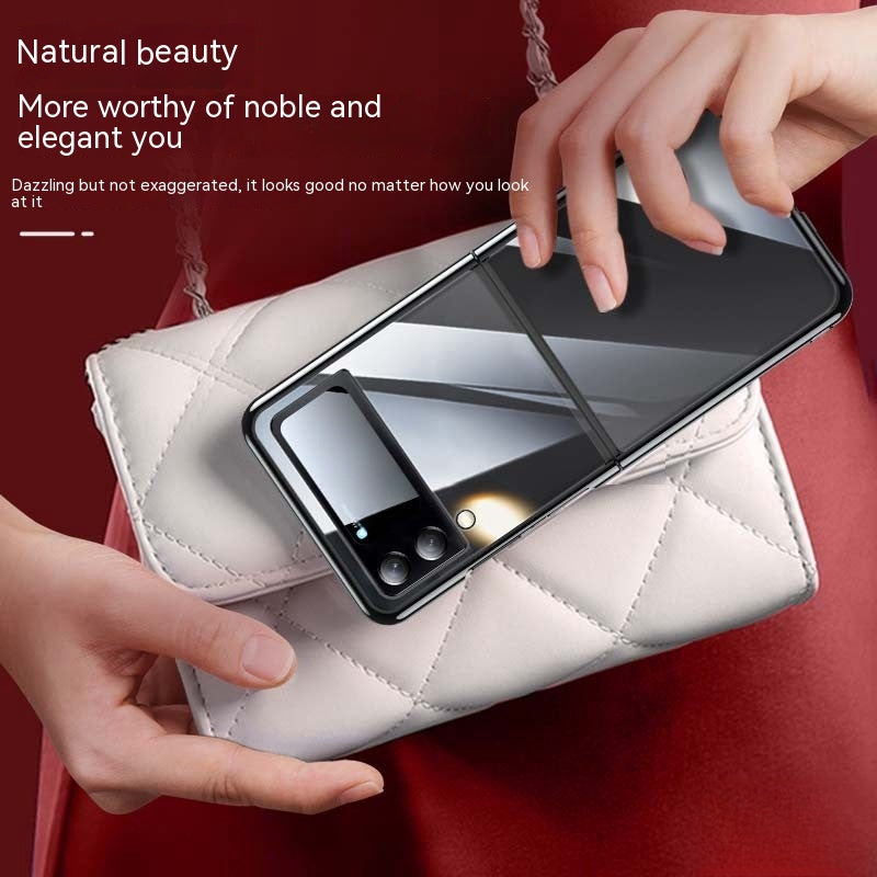 Cas de téléphone écran pliable protection Case électroplacant Pc dur transparent