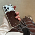 Châtaigne française Brown et Coffee-Colored Star Design Case de téléphone simple