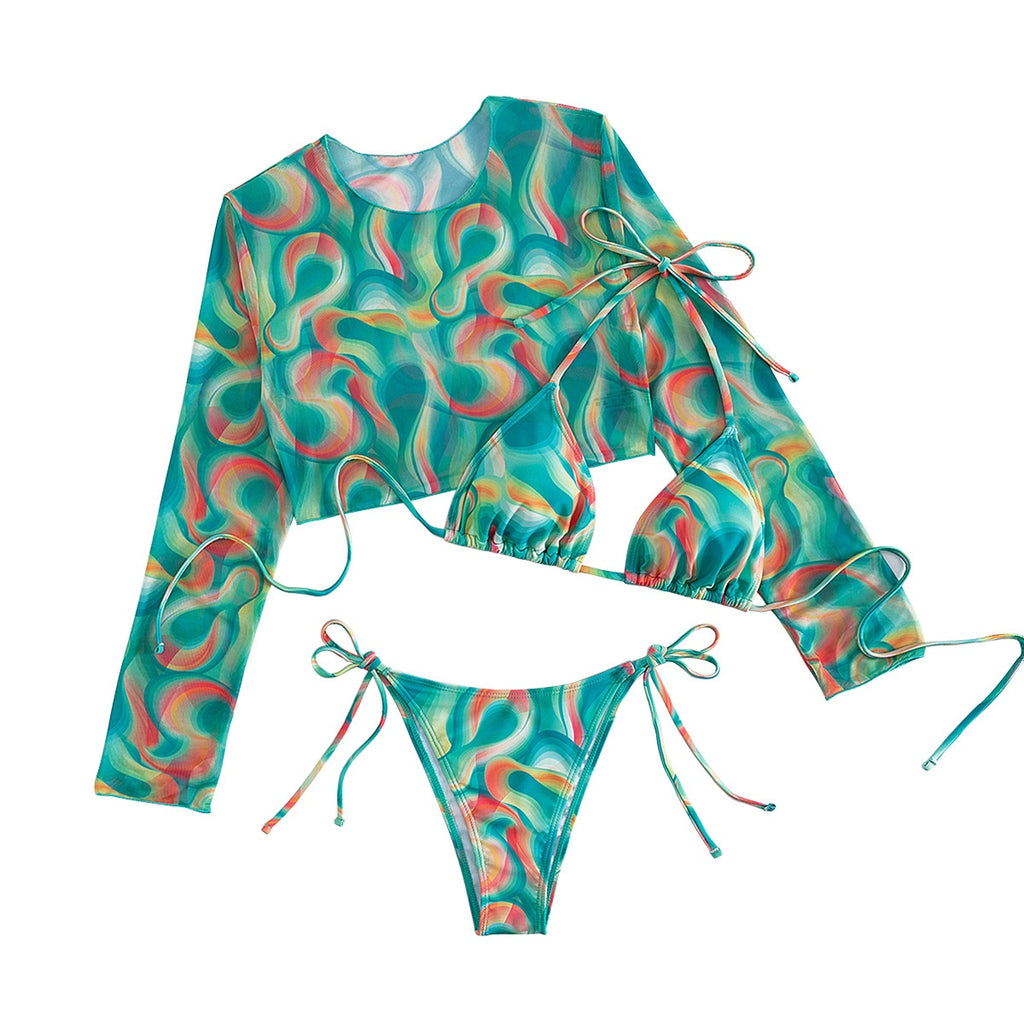 Deux maillots de bain de style européen et américain Dentelle-up Bikini sexy