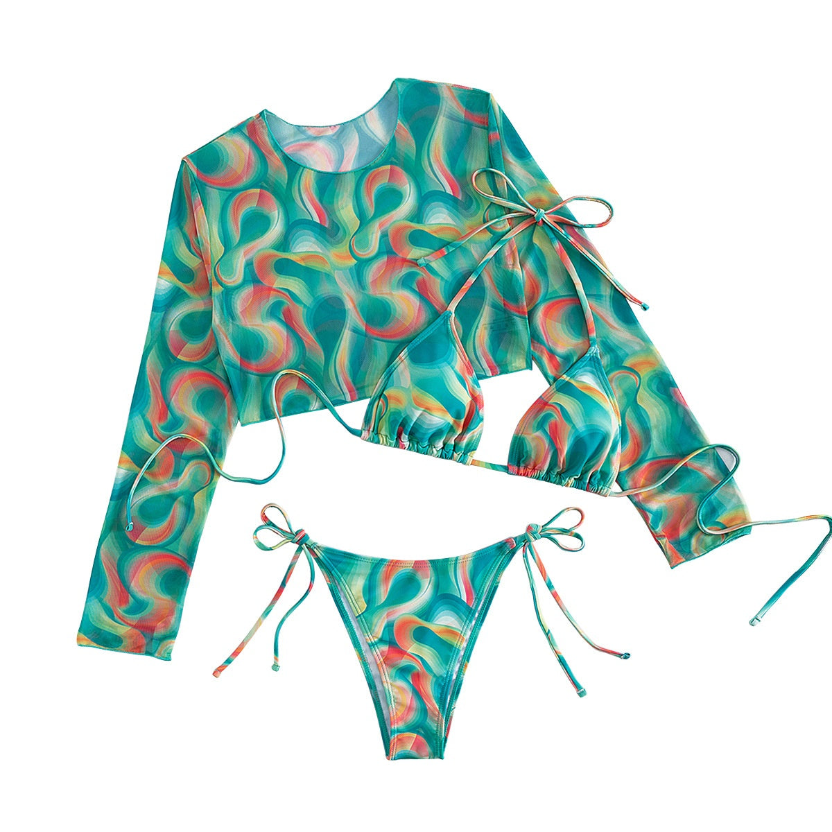 Deux maillots de bain de style européen et américain Dentelle-up Bikini sexy