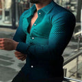 Chemise à manches longues pour hommes hawaïens