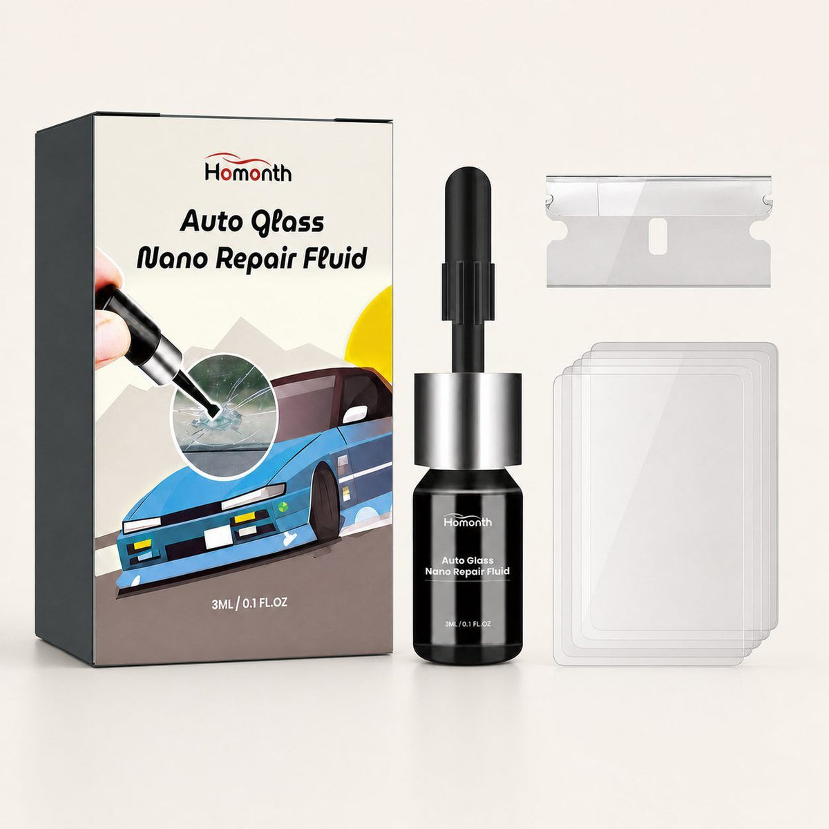 Kit de réparation de pare-brise en verre HOMONTH