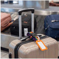 Set de 2 Straps de bagages colorés avec serrure TSA + 2 étiquettes de bagages orange pour bagages et fête