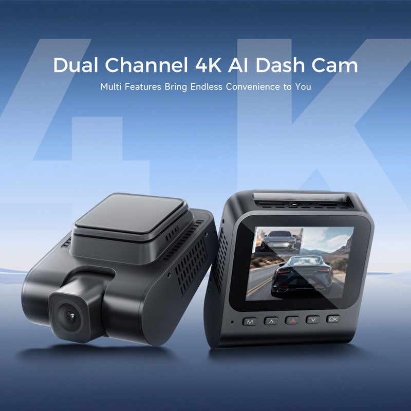 Dual-Lens Dash Cam V620 vision nocturne grand angle 4K