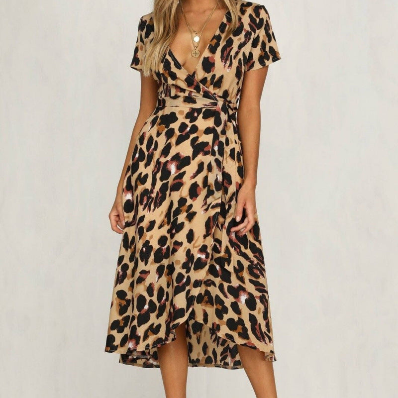 Femme Léopard imprimé Robe sexy