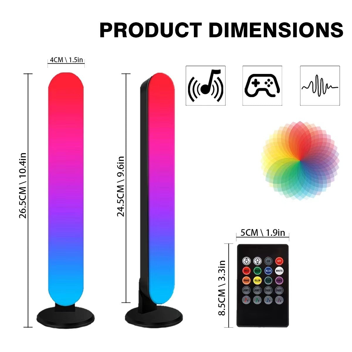 LED Bureau Ambiance Lumière RGB Musique Bluetooth Ambiance Lumière