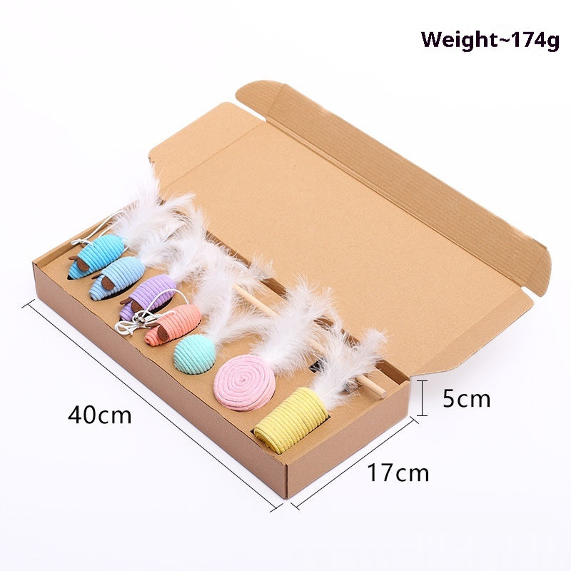 Aliments pour animaux de compagnie Jeu de jouets pour chats 7 pièces