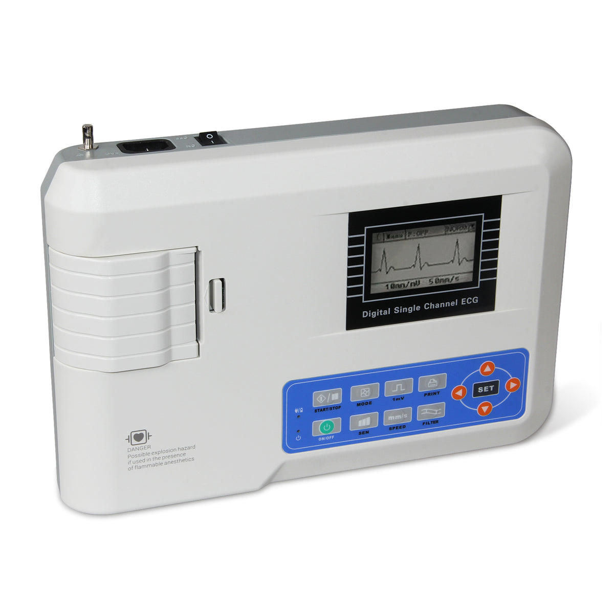 ECG Machine ECG100G monocanal 12 Lead EKG Electrocardiographe Imprimante CE FDA