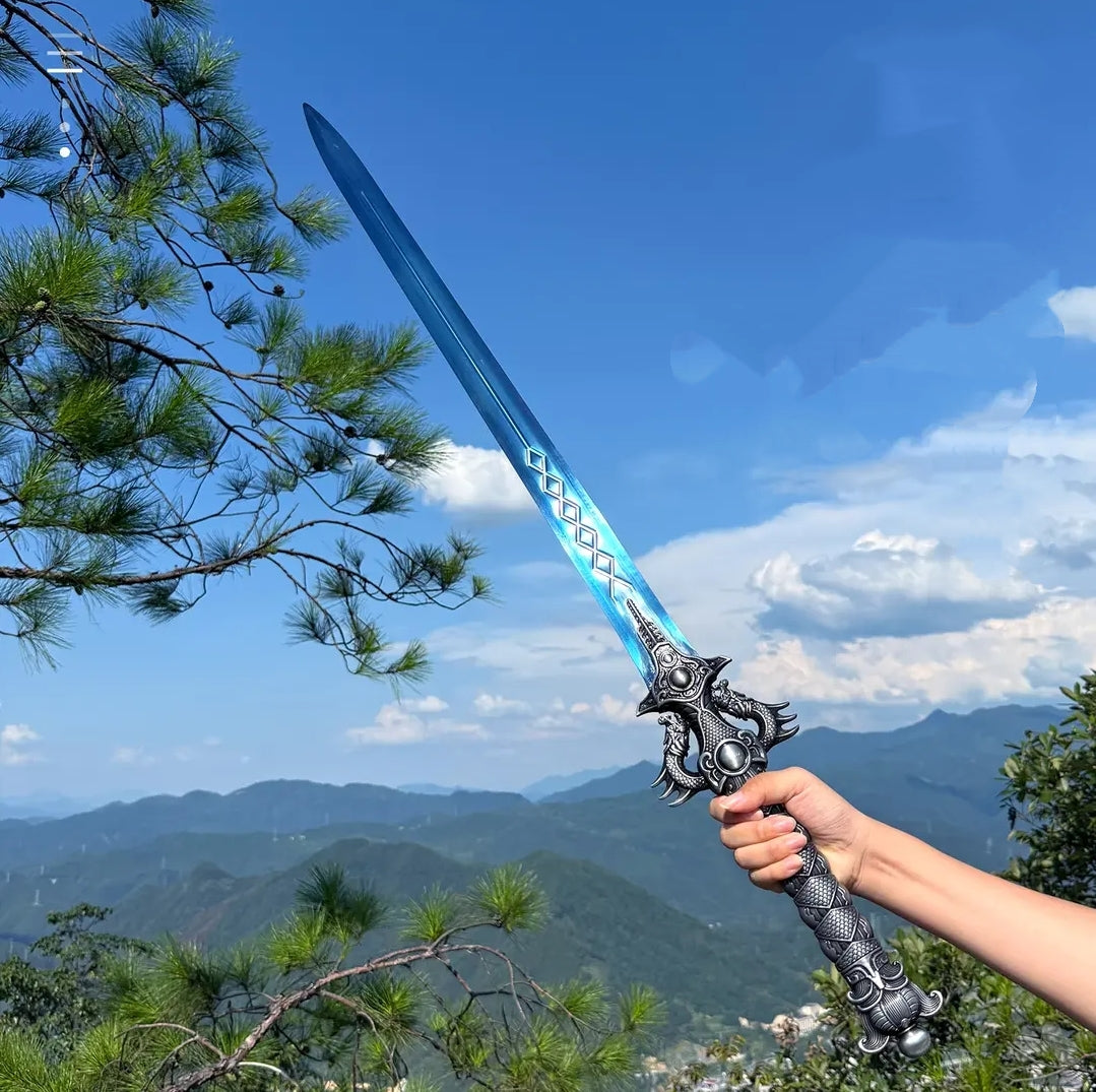 Blue Xingyuan Sword de Longquan City Une pièce haute en acier au manganèse Collecteable Cold Wea