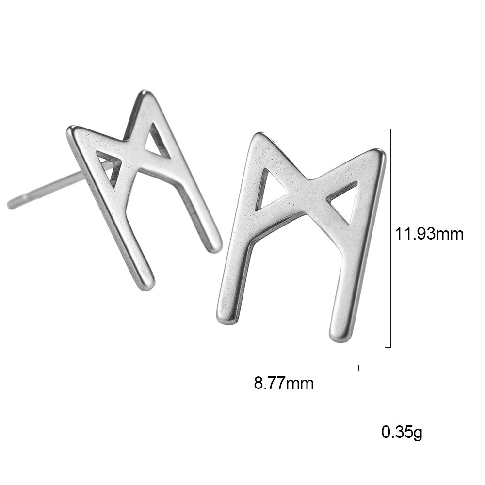 Boucles d'oreilles Nordic Rune en acier inoxydable